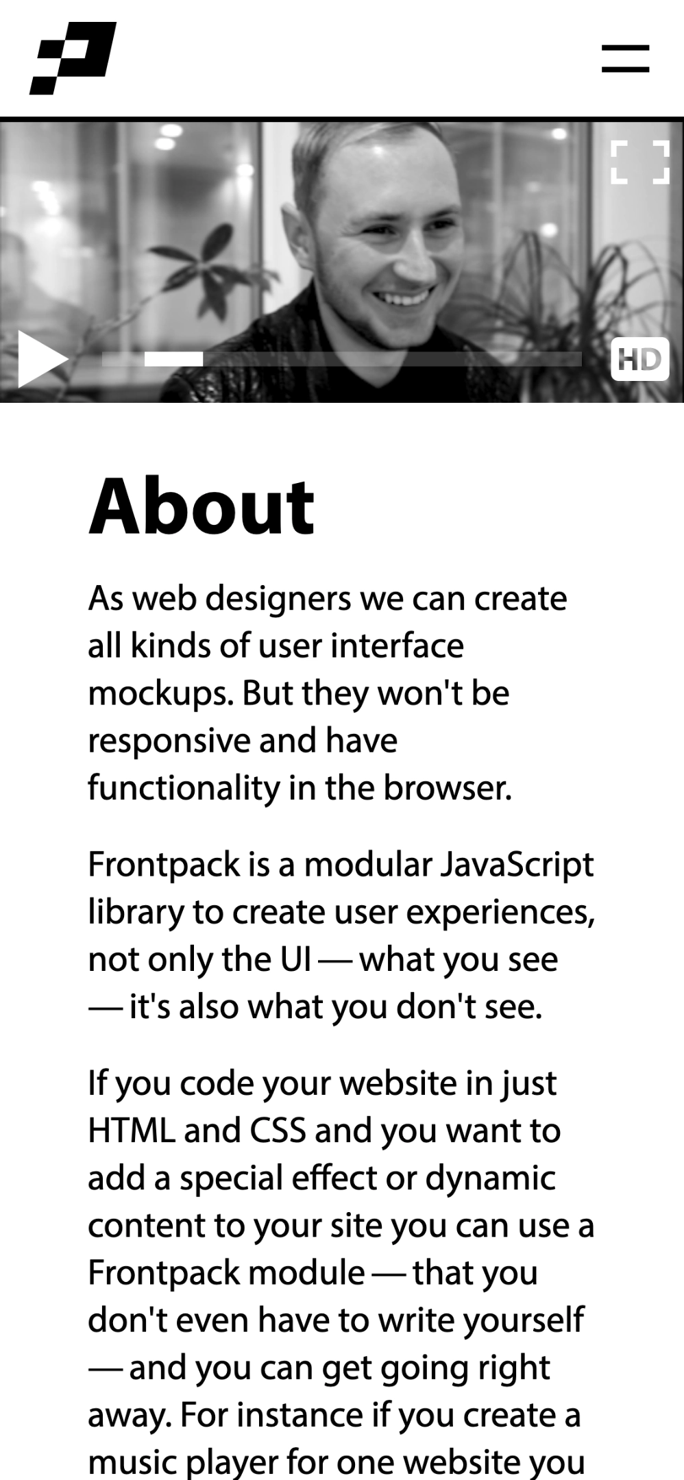 Frontpack — Javascript Library